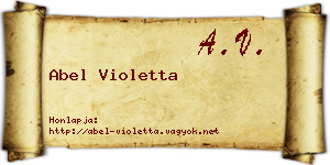 Abel Violetta névjegykártya